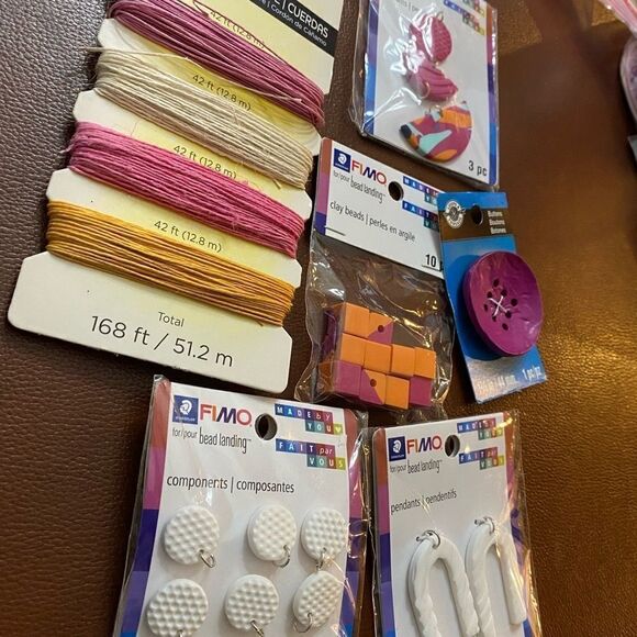 NWT jewelry findings lot of 6 cord/ clay/ earring hooks  # 0804 - Picture 2 of 6